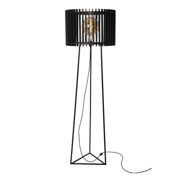 Zwarte hoge design vloerlamp - productfoto