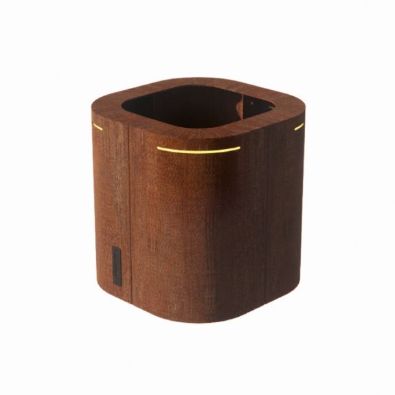 Plantenbak afgeronde randen Cortenstaal 45 cm - zijaanzicht
