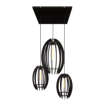 Ovo Lampenset Zwart met Zwarte Plafondplaat - productfoto