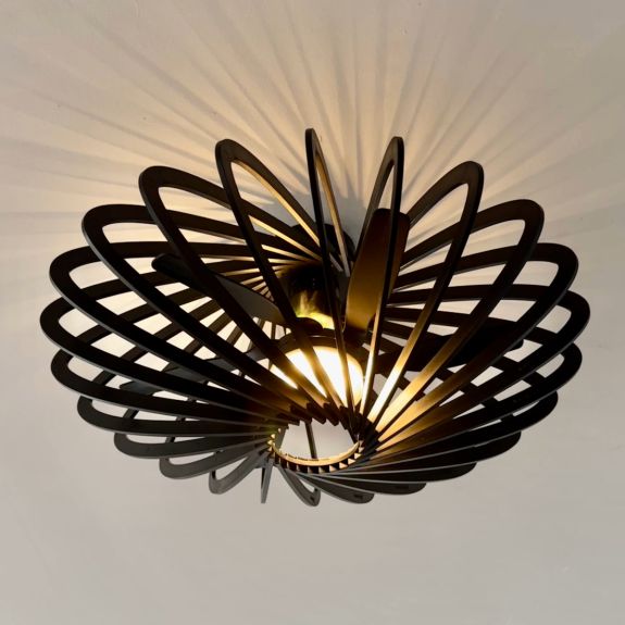 Plafond Ventilator-lamp Zwart - sfeerfoto